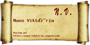 Nass Viktória névjegykártya